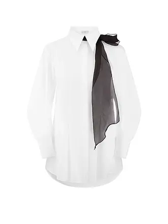 RIANI | Bluse
Produktname: Bluse
Marke: RIANI
Farbe: weiss
Kategorien: Mode,Damen

Ärmellänge: Langarm
Material: Baumwolle,Polyester / Polyamid
Kragenform: Hemdblusenkragen
Musterung: Unifarben
Passform (Oberbekleidung): Regular,Long
Stil: Pure | 